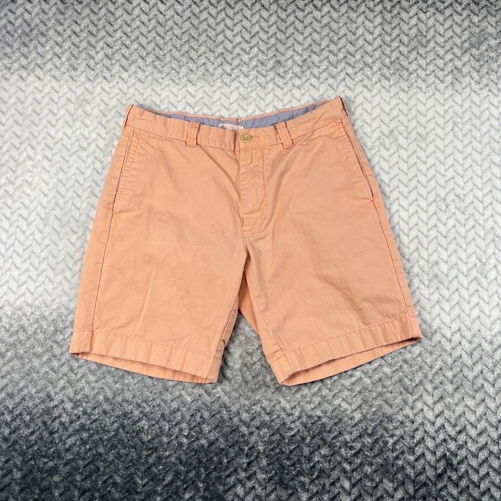 J.Crew Club Shorts Men 32x9 Orange Excellent 100% Cotton Oxford Cloth